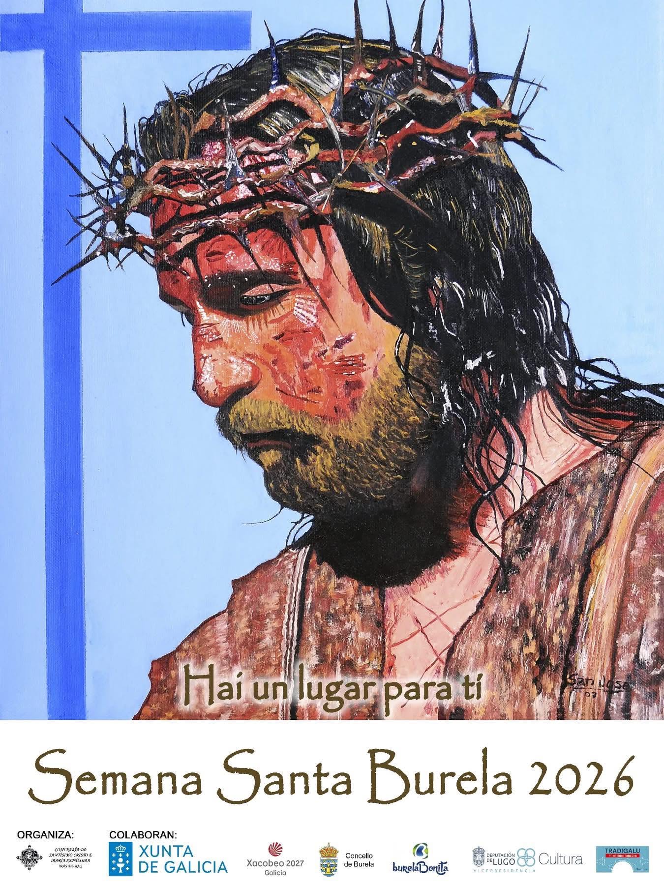 Cartel de Semana Santa en Burela 2026